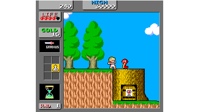 Wonder Boy in Monster Land (Japan New Ver., MC-8123, 317-0043)